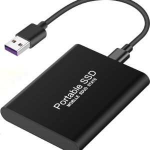 2TB External Hard Drive – USB 3.1 Ultra-Slim 2.5 Inch Metal Design Portable HDD for PC, Mac, Portable (Black)