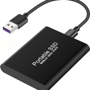 2TB External Hard Drive – USB 3.1 Ultra-Slim 2.5 Inch Metal Design Portable HDD for PC, Mac, Portable (Black)
