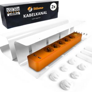 Stilemo Under Desk Cable Management Tray, 2 Pack