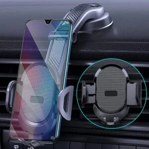 ZEEREE Mobile Phone Holder Car 2-in-1 360° Rotatable Car Mobile Phone Holder Ventilation & Suction Cup Mobile Phone Holder Car Smartphone Holder for All Cars & Mobile Phones