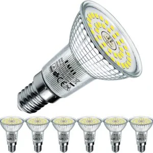EACLL E14 LED Bulbs Cool White 6W Equivalent 100W R50 Halogen