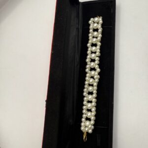 Luvetto-Classic Handemade Gemstone Pearl Crystal Bracelete (2 pc)