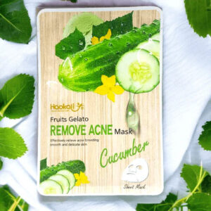 Haokali Remove Acne Mask Cucumber Fruits Gelato Sheet Mask 2 pieces