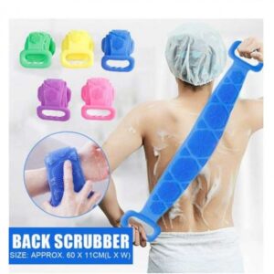 Silicone Back Scrubber Belt – Dual-Sided Exfoliating and Massage Tool-Removes Bath Towel)